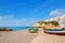 Landscape marine town of Carvoeiro with fishermen boats.