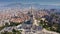 Landscape of Marseille port european touristic city aerial view in southern France beautiful catholic cathedral ancient