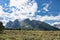 Landscape of a meadow in Grand Teton National Park in front of a portion of the Teton Range