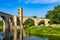 Landscape medieval village Besalu, Catalonia, Spain.