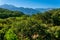 Landscape of mediterranean maquis shrubland in Anatolia