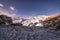 Landscape with Milky way galaxy. Moonrise in Spiti