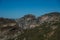 Landscape with monasteries and rock formations in Meteora, Greece.