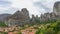 Landscape with monasteries and rocks in Meteora, Greece, Kalambaka