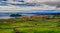 Landscape with Monte Brasil volcano and Angra do Heroismo, Terceira island, Azores, Poetugal