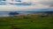 Landscape with Monte Brasil volcano and Angra do Heroismo, Terceira island, Azores, Portugal