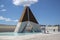 Landscape of Monument to the Overseas Combatants on a sunny summer day in Lisbon Portugal