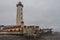 Landscape of Monumental Lighthouse of La Serena in a cloudy day, Chile