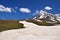 The landscape of Mount Damavand and glacier from north west ridge , Iran