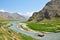 Landscape of Mount Damavand and Lar River , Iran