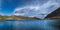 Landscape with mountain lake. Caucasus mountains.