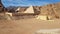 Landscape with mountain with mini pyramids and sphinx in Safari Sharm