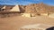 Landscape with mountain with mini pyramids and sphinx in Safari Sharm