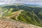 Landscape with mountain and nice clouds in Krkonose in Czech republic