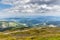 Landscape with mountain and nice clouds in Krkonose in Czech republic