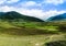 Landscape of mountain Phobjikha valley, Bhutan Himalayas