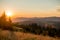 Landscape mountains in europe, nature carpathian in the evening