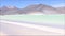 Landscape of mountains,lake and valley Atacama desert Chile