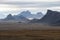 Landscape with mountains near Langjokull, central Iceland