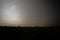 Landscape of mountains, tree and fog in the Sunrise time at Kaziranga national park, Assam, India.