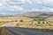 Landscape with the N9 road curving between hills near Middelburg