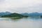 Landscape Natrue and a water mist at Kaeng Krachan Dam.