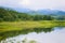 Landscape Natrue and a water mist at Kaeng Krachan Dam.