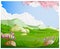 Landscape, nature vector backgroun