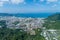 Landscape nature view from Drone aerial view with patong city in phuket thailand