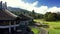 Landscape nature view at the Handara Golf Club Resort. Aerial view 4K. BEDUGUL, BALI, INDONESIA: 15 July 2019.