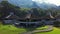 Landscape nature view at the Handara Golf Club Resort. Aerial view 4K. BEDUGUL, BALI, INDONESIA: 15 July 2019.