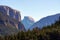 Landscape Nature view Yosemite Tunnel View From this vista can see El Capitan, Half Dome, Bridalveil Fall and Pine tree valley at