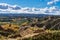 Landscape near Bacor Olivar at Embalse de Negratin reservoir lake in Spain