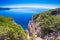 Landscape near the Neptune Grotto cave Grotta di Nettuno in Alghero, Sardinia