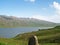 Landscape of Neor or Neur natural lake in Talysh mountains of Iran