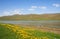 Landscape of Neor or Neur natural lake in Talysh mountains of Iran