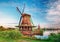 Landscape of Netherlands windmills