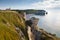 Landscape of the Normandy coast in France