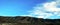 Landscape from north of Lanzarote. El Risco mountain. Canary Island. Spain.