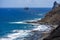 Landscape of the northern part of the island. Rocky coast, viewpoint - Mirador Playa de Benijo, Atlantic Ocean.