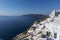 Landscape of oia, Santorini overlooking the caldera.