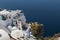 Landscape of oia, Santorini overlooking the caldera.