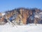 Landscape in old limestone mining, Baita, Romania