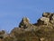 Landscape in old limestone mining, Baita, Romania