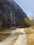 Landscape in old limestone mining, Baita, Romania