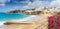 Landscape with old town Albufeira and sandy city beaches