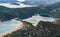 Landscape of Oludeniz Beach and bay, Fethiye, Mugla, Turkey. Aerial Photo from Lycian way. Holiday concept