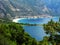 Landscape of oludeniz lagoon beach in the mediterranean sea turk