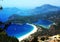 Landscape of oludeniz lagoon beach in the mediterranean sea turk