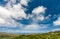 Landscape Outside of Flower Forest Botanical Gardens, Barbados. Jungle and Blue Sky